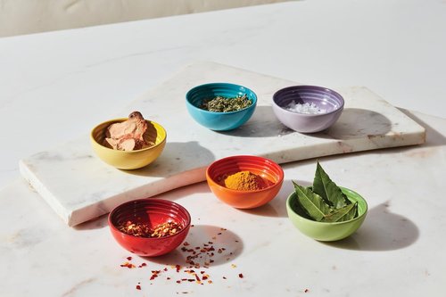 Le Creuset Set of 6 Multi-Color 2 Oz Vancouver Pinch Bowls - Perfect for Cooking & Serving