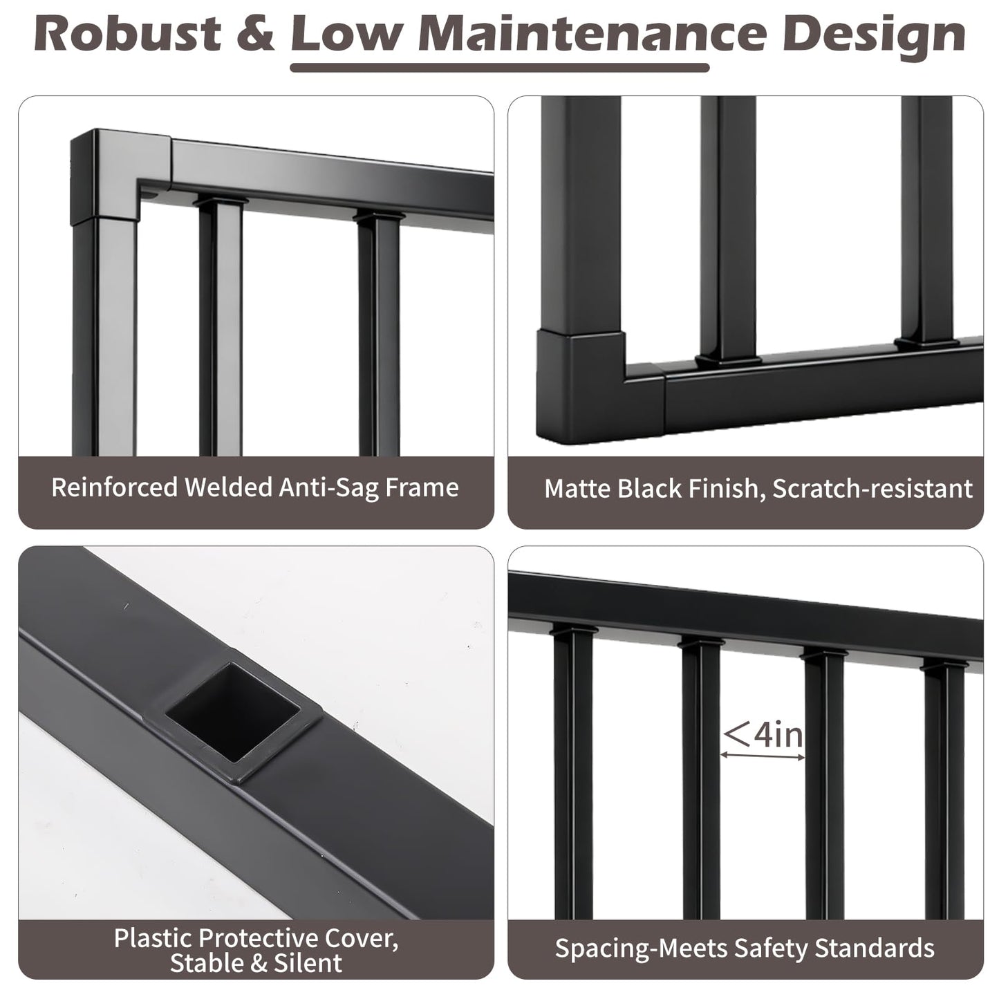 Outdoor Deck Fence Gate Kit, 48" W x 32" H Heavy Duty Metal Gate with Self-Closing Hinge & Lockable Latch, Fits Standard 36''H Deck, Weatherproof, Rust-Resistant, Used for Patio, Yard, Porch, Stairs