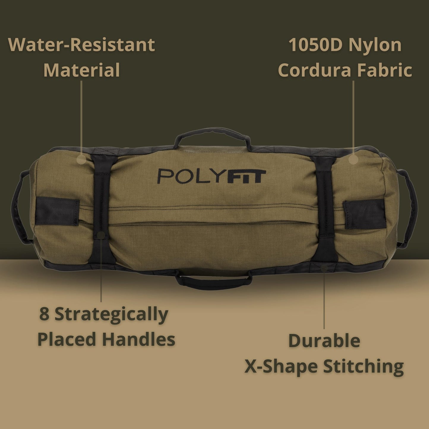 Heavy Duty Workout Sandbags for Fitness - Black Camo - Large