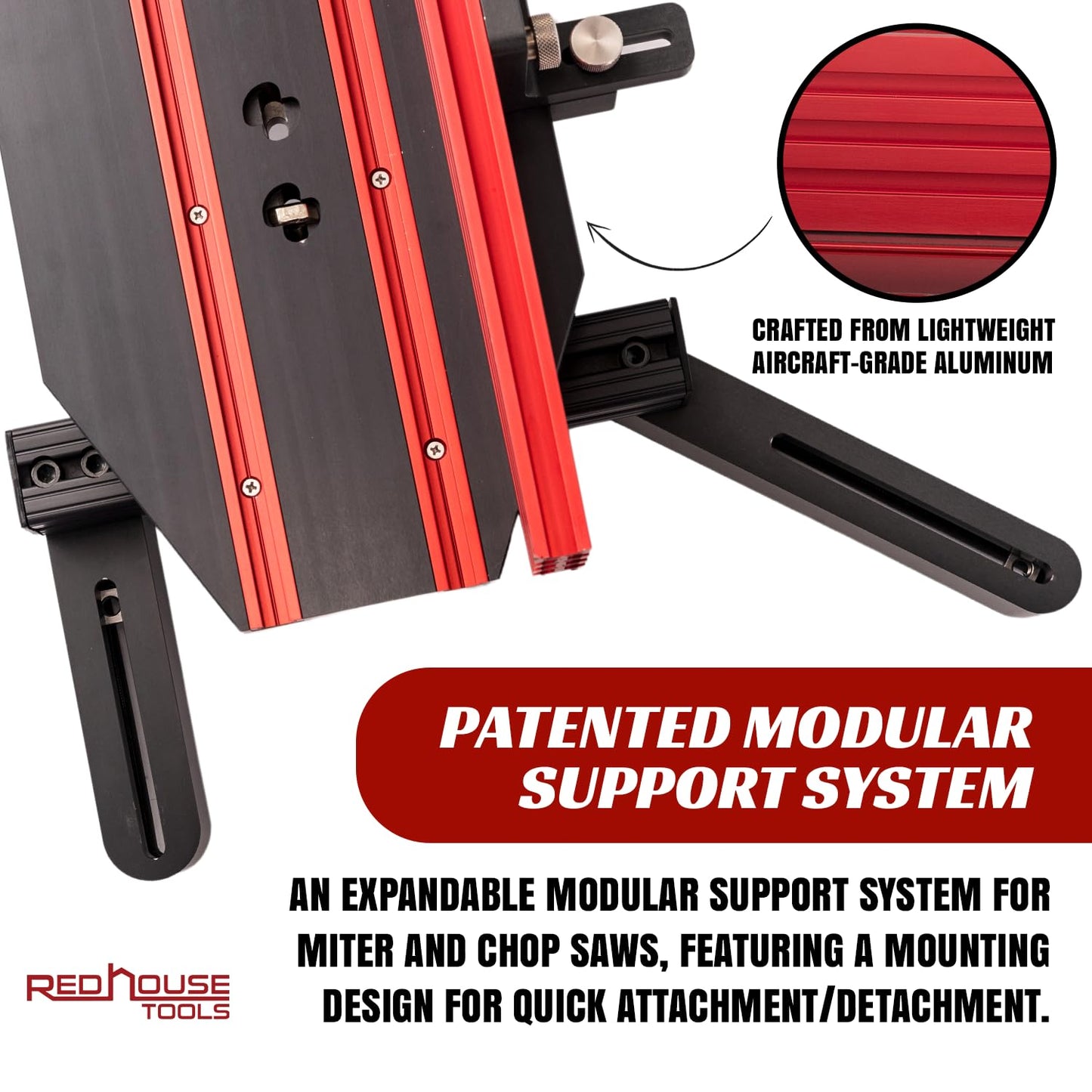 EZ-Wings PRO 8ft Portable Miter Saw Station | Material Support System