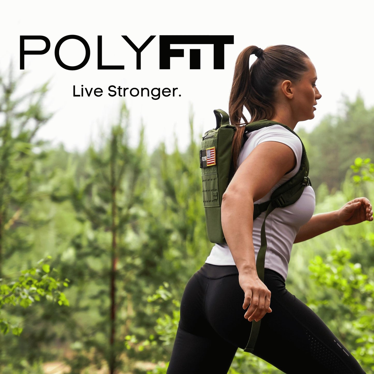 Polyfit Rucking Backpack 2.0 - Weighted Ruck Pack for Weight Plates - Patent Pending Side-Loading Rucksack for Walking, Running, Rucking, Strength and Endurance Training - Black Camo