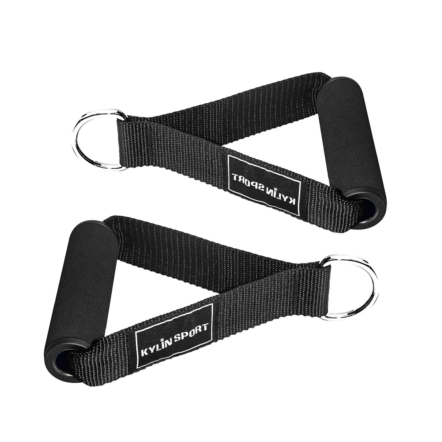 KYLIN SPORT 1 Pair of Resistance Bands Exercise Handles for Gym Heavy Duty Nylon Straps Foam Handles Replacement Fitness Equipment