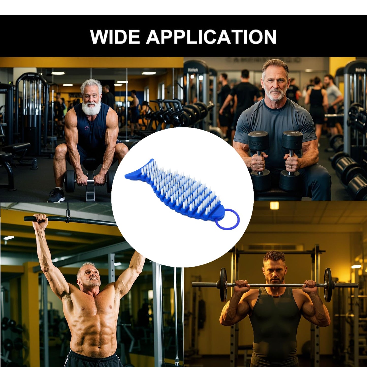 Barbell Brush Professional Barbell Cleaning Brush Barbell Care Kit Barbell Nylon Brush for Strength Training Bars, Barbell,Exercise Equipment Cleaning Supplies(Blue)