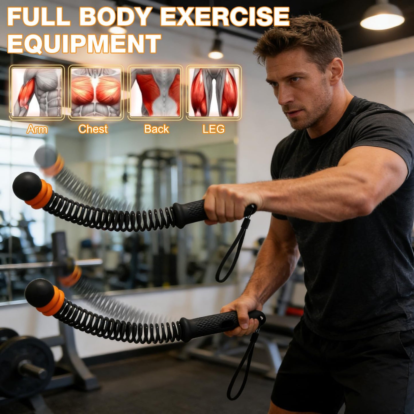 Portable Wireless Battle Rope, Adjustable Weight Wireless Battle Rope with Storage Bag, Suitable for Low-Impact Sports, Strength Training, and high-Intensity Interval Training (Grey)