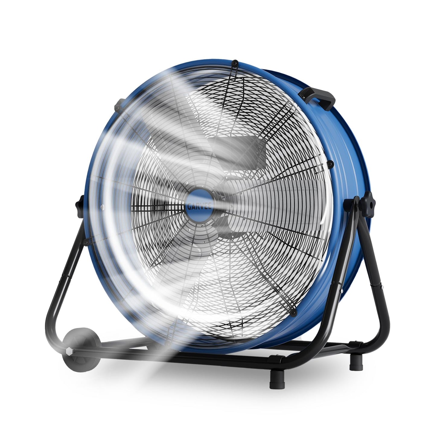 Garvee 24" High Velocity Industrial Fan, Floor Fan Heavy Duty Industrial Fan with Adjustable 3 Speed 4800-8800 CFM Cooling, for Industrial Commercial Space Garage, Metal Blades/360° Rotation, Blue