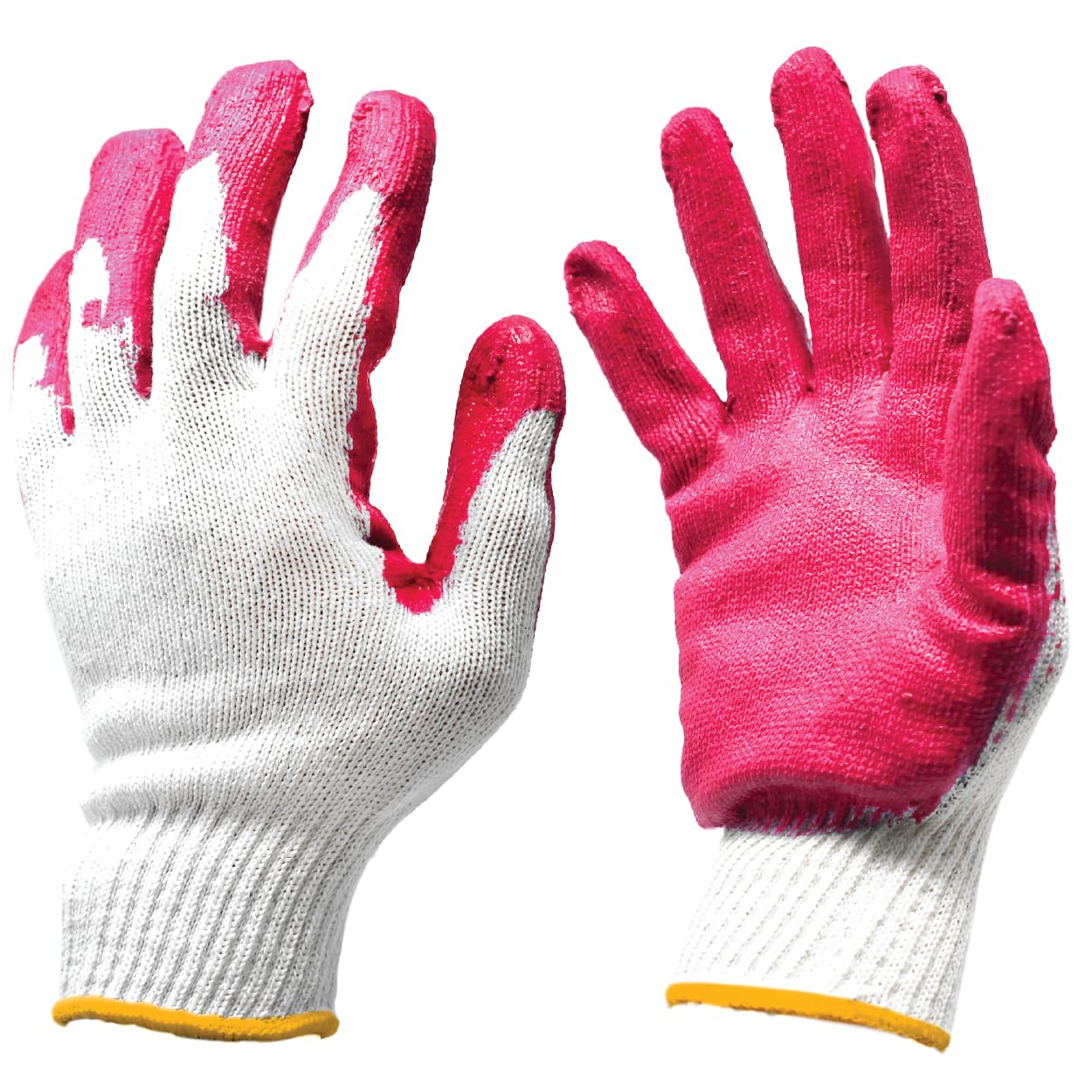 Jumuk Supplies 400 Pairs Bulk Red Rubber Palm Working Industrial Gloves for Warehouse, Moving, Construction, Landscaping Business Gloves