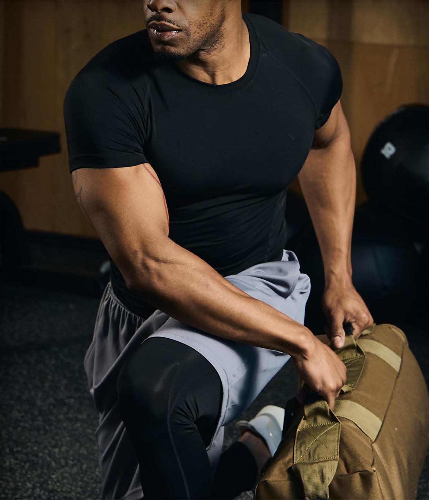 REMEBSWEAT Sauna Sweat Suits Shirt for Men Sweat Suit Compression T-Shirt Workout Sports Shapewear Gym Exercise Jacket (Black, XXL)