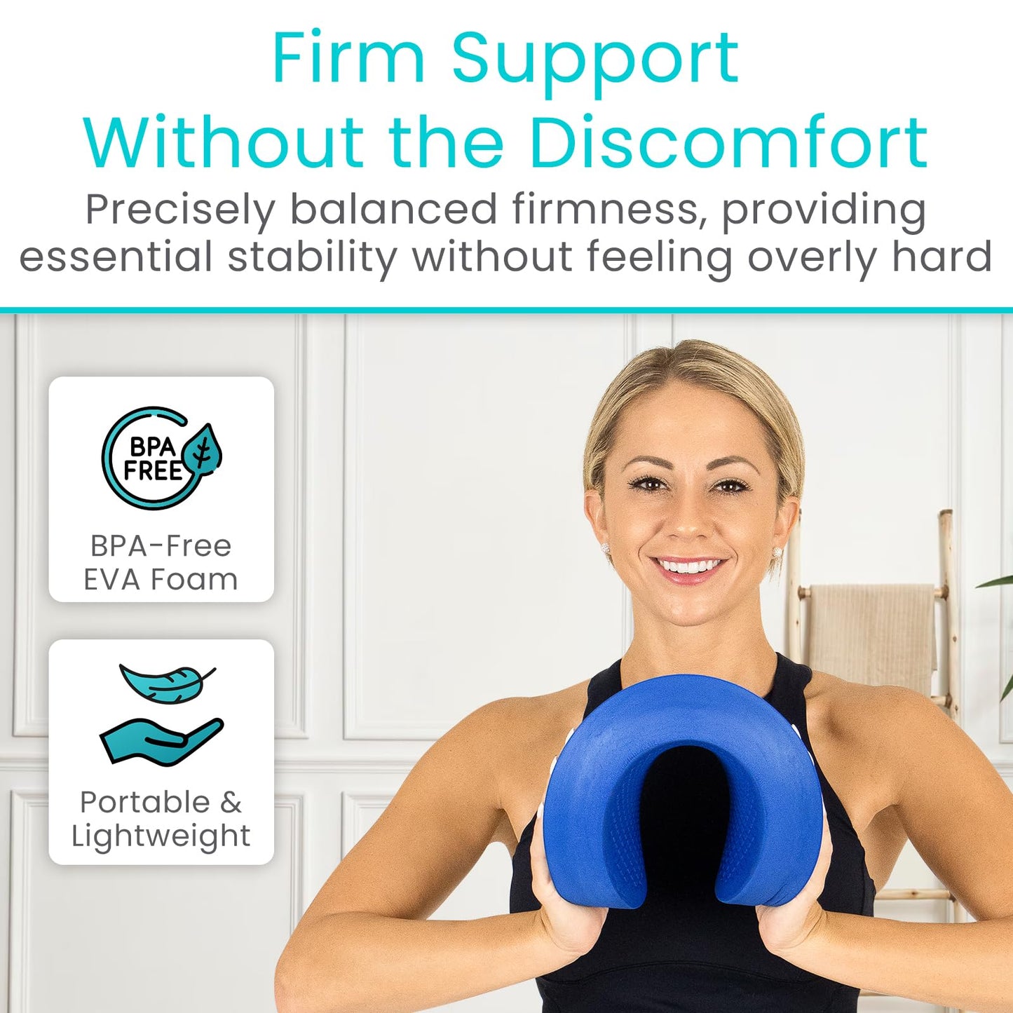 Vive Oval Balance Pad - Wobble Cushion for Physical Therapy and Rehabilitation Equipment - Soft Stability Trainer Foam for Workouts, Yoga, Core Strength and Pilates - Device for Women, Men and Kids