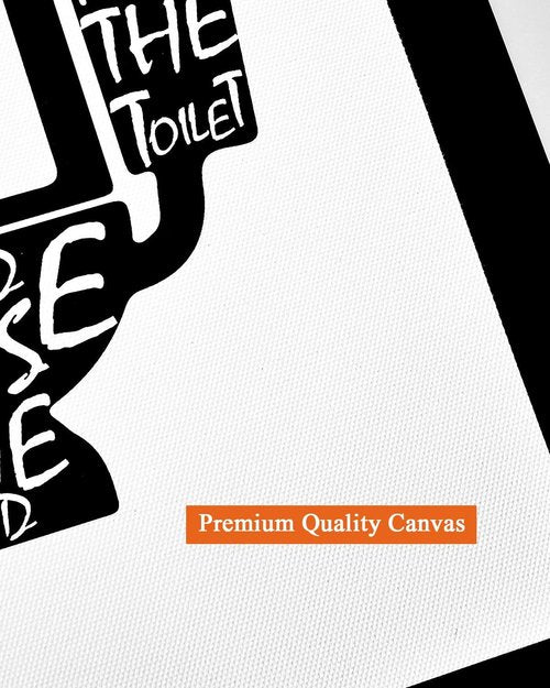 Joysnana Wall Art Prints - Funny Black and White Bathroom Decor | Set of 4 with Paper Frames (8x10 Inch)