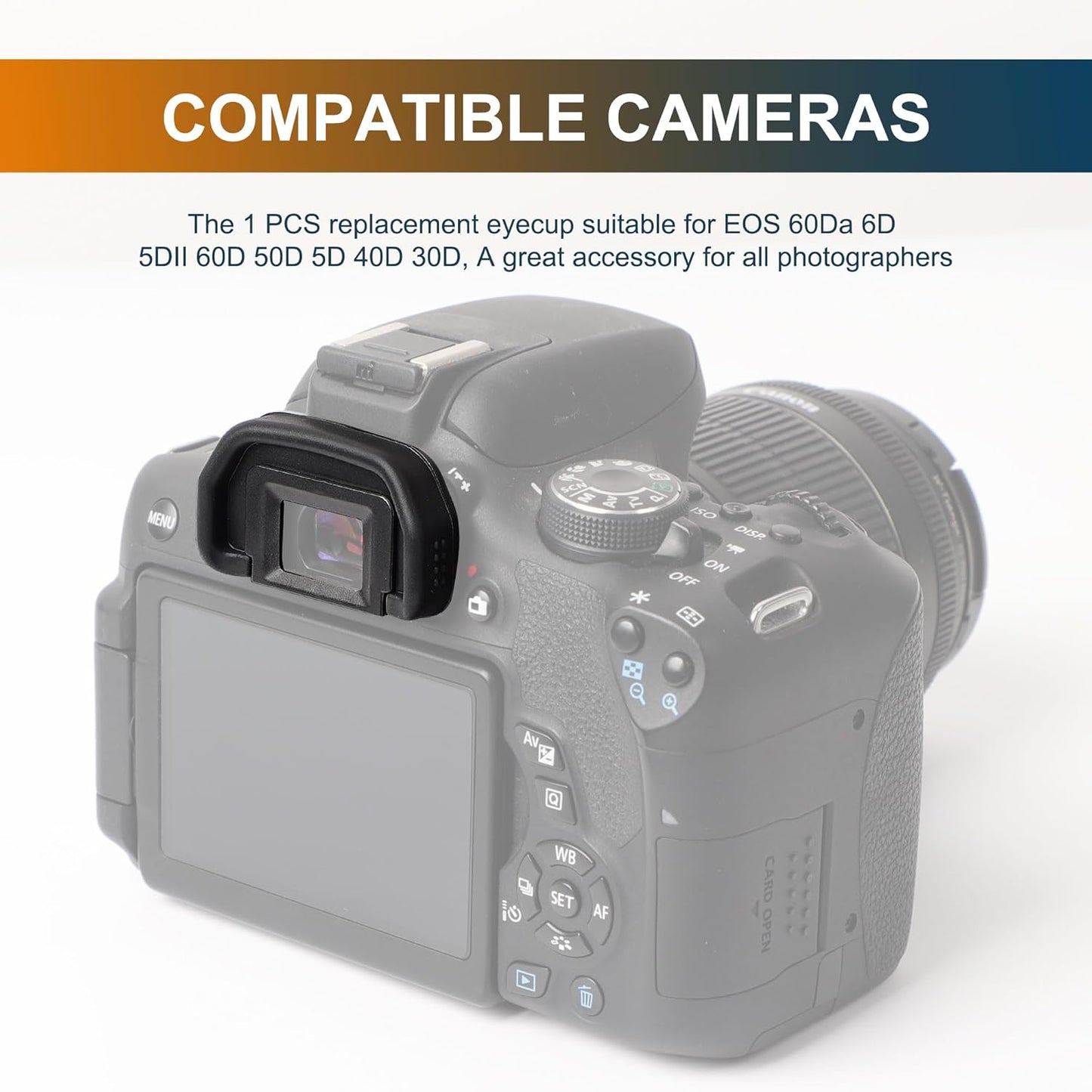 uxcell 60Da 6D 5DII 60D 50D 5D 40D 30D, 1pcs Camera Eyecup, Rubber Eye Cup Eyepiece Viewfinder Protector for EB