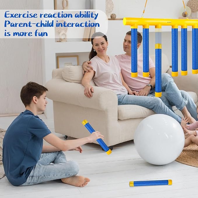 Reflex Challenge Game - Drop Sticks, Hand Eye Coordination, Reaction Training, 3 Adjustable Speeds, Remote Control