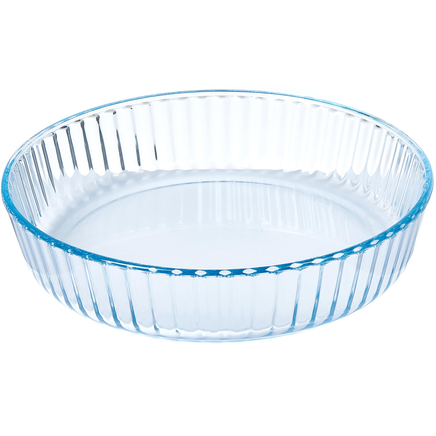 RONDURE Deep Glass Pie Plate for Baking - 10-inch Round Glass Pie Dish Crust Pan Serving Plate for Oven Baking Key Lime Crust, Cakes, Potato 9 inch