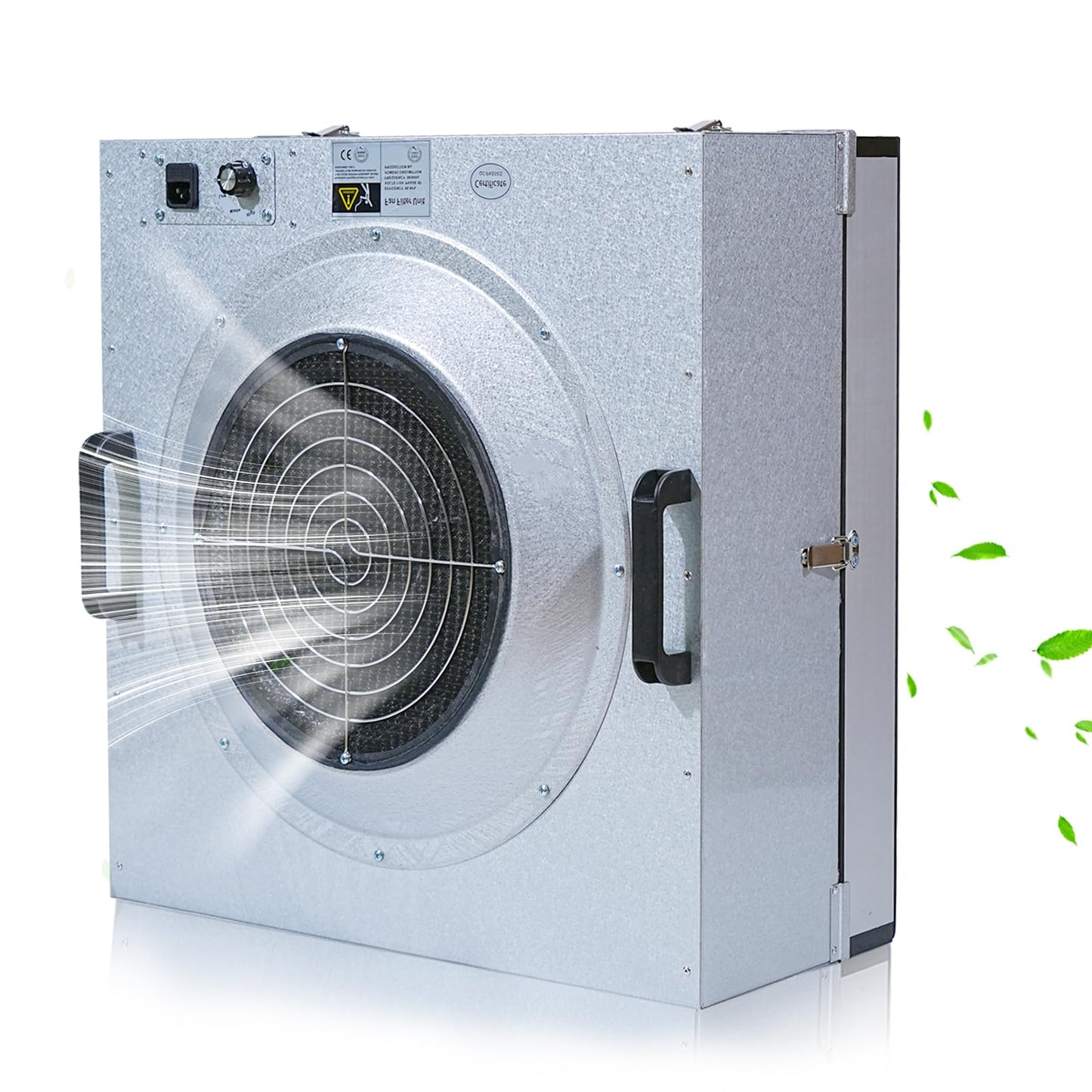 JJFFTAO FFU HEPA H14-Filter Laminar Flow Hood Updated FanFilter Unit（Include HEPA Filter）100/ISO Class 5 Cleanroom/Laboratory/Cleanroom/Mushroom Room, Laminar Air Flow Hood(22.6"x22.6"110V)