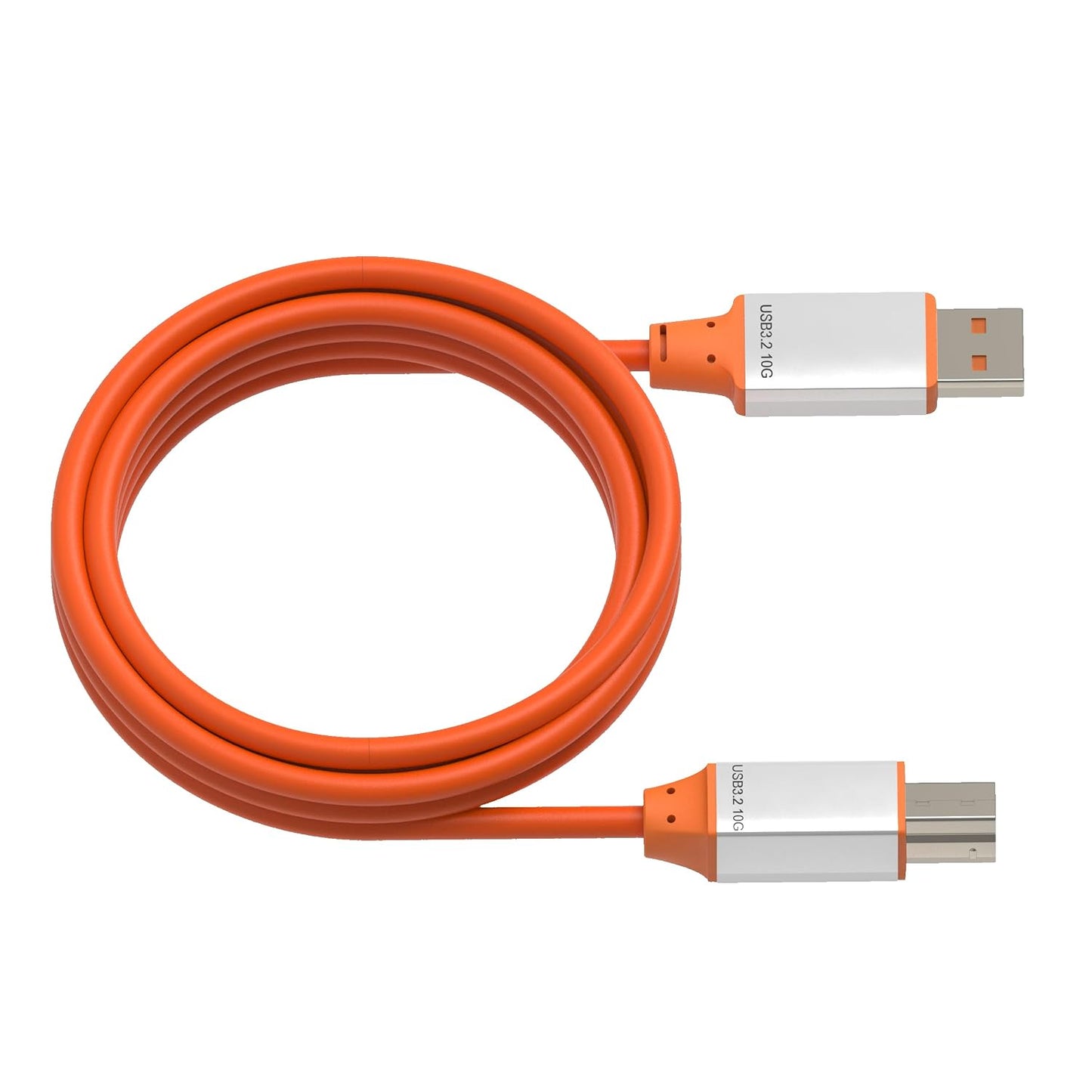 3.2 2 (10Gbps) 10ft (3 OkyLink USB Gen A to B Cable m), Passive, High-Speed Data, Aluminum Shell, Orange