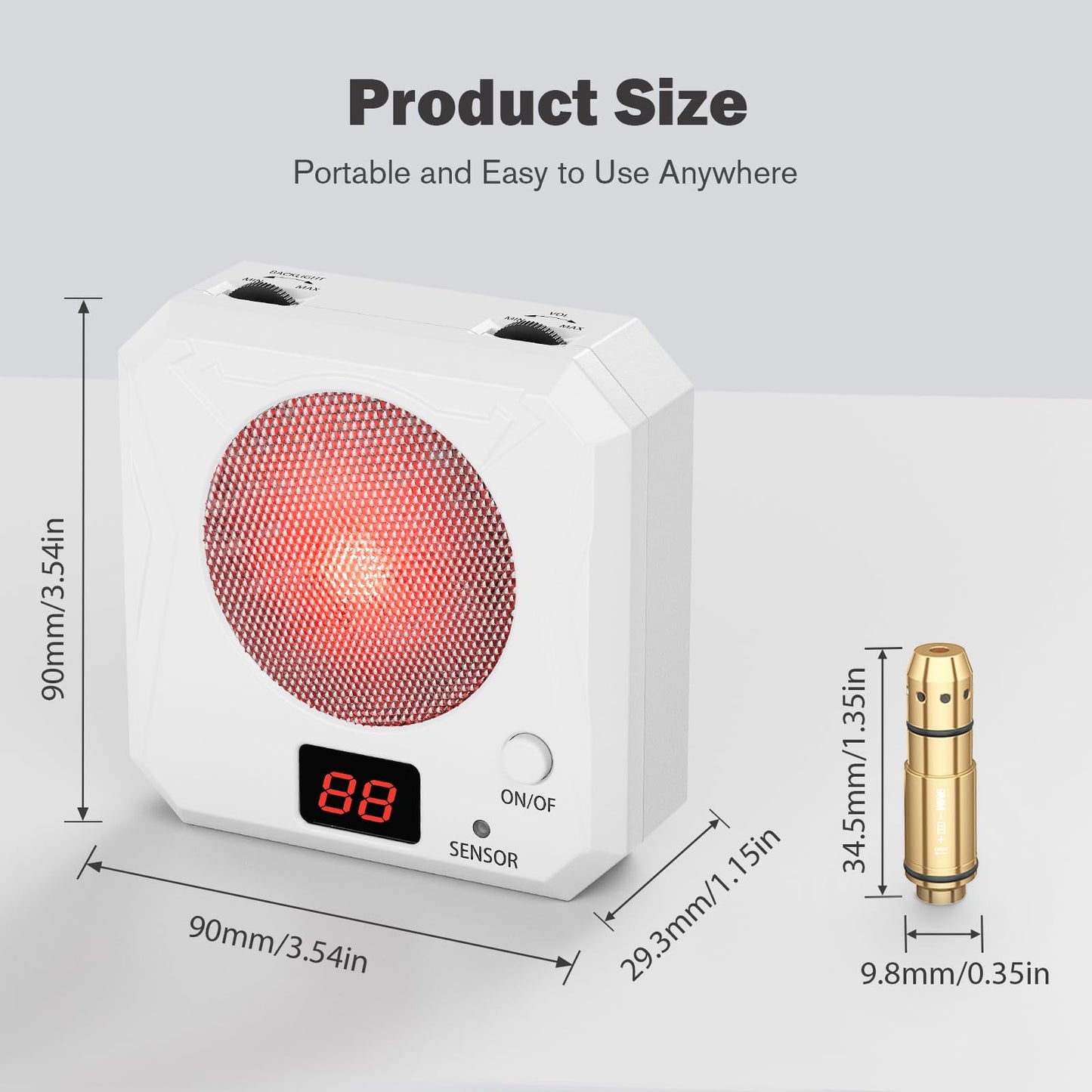 VSTRANICS 9mm Training Cartridge and Target Kit with Mute Mode Dry Fire Training System with 5 Difficulty Grade Portable Rechargeable Electronic Target for Shooting Training