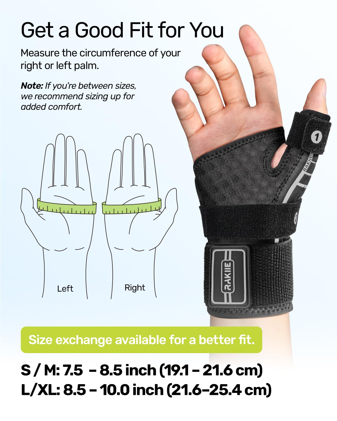 Thumb Brace & Wrist Brace Right Hand Left Hand for Carpal Tunnel Relief, Stable Thumb Splint for Arthritis Pain, Night Support Hand Brace for Tendonitis, Sprain, Women Men, Gray, S/M