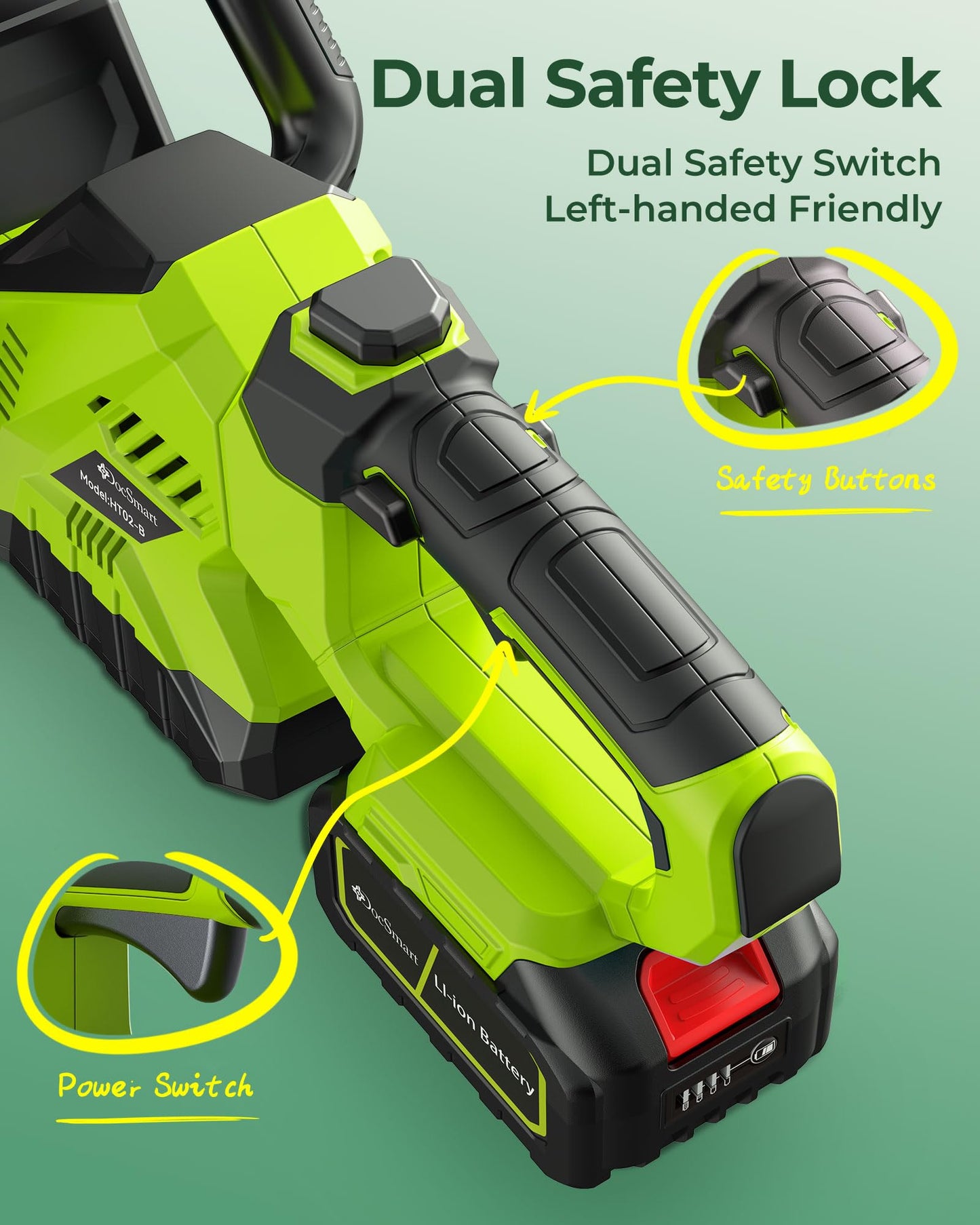20'' Hedge Trimmers Cordless with 2pcs 4000mAh Battery, Brushless Electric Bush Clipper with Rechargeable Batteries, 3000RPM 180° Rotatable Head, 2/3'' Blade Gap Green,Gifts for Father’s Day