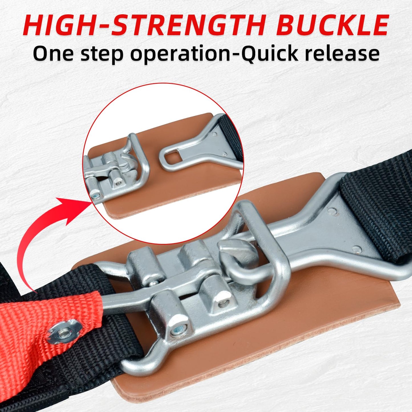 EZAPEX 4 Point Harness 2 Inch Straps Upgraded Heavy Duty Buckle Compatible with Polaris Can-Am SxS UTV Off-Road with Ventilated Memory Foam Padding, Off Road Use Only, 2 Pack