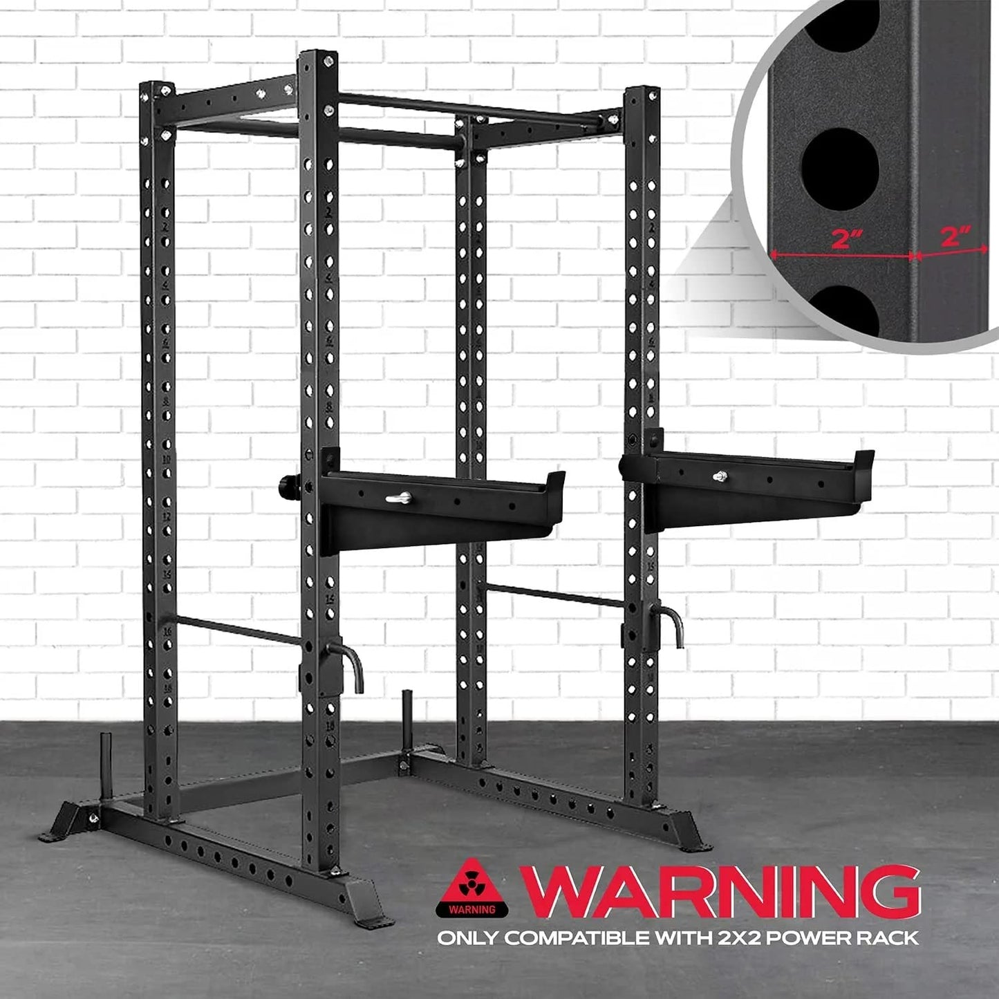 Yes4All Premium Spotter Arms And Barbell Holder Roller J-Hooks Attachment For 2x2 Power Rack/Power Cage/Squat Rack - 1,000 Lbs Capacity Attachments