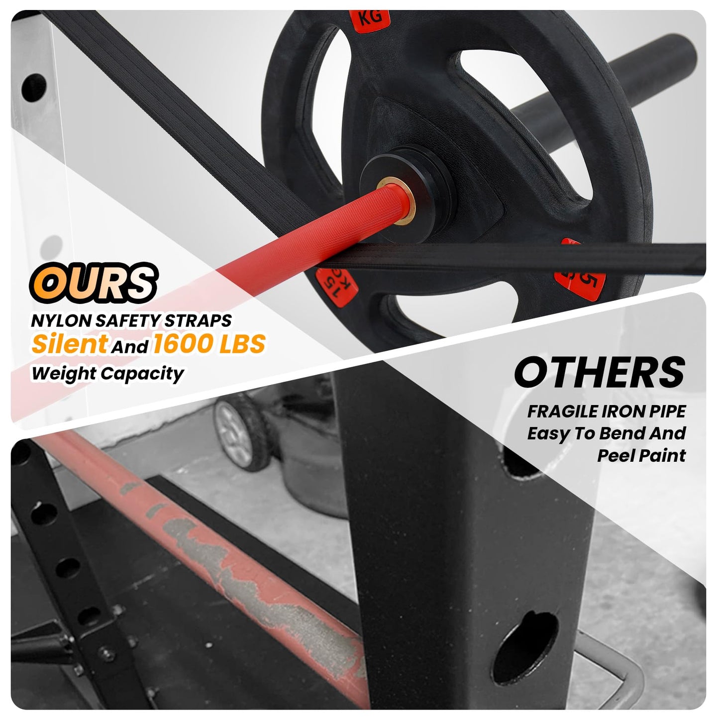 Power Cage with LAT Pulldown Machine - Squat Rack for Home Gym, Multi-Functional Weight Cage with Cable Pulley System, Dip Bars & Landmine Attachment