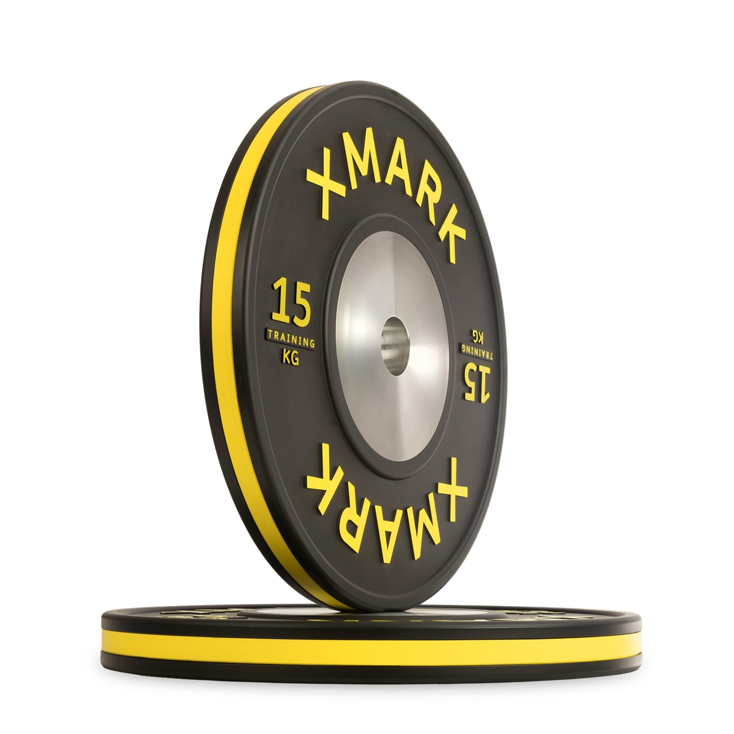 XMARK 15 kg Striped Competition Training Bumper Plates for Serious Lifters, Premium IWF Bumpers
