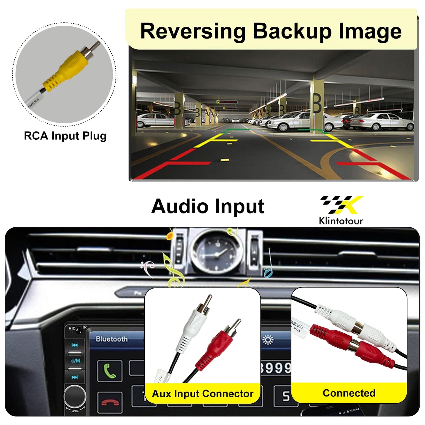 16-Pin Kit(6PCS) 10-Pin/20-Pin 4-Pin/6-Pin Aftermarket Radio Backup Camera RCA Harness Adapter, Car Stereo Wiring