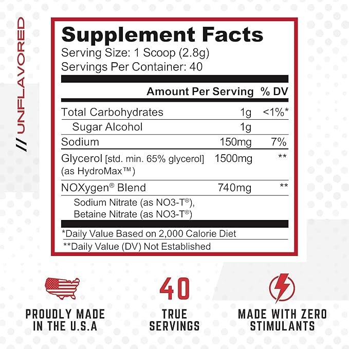 Purus Labs NOXYGEN Powder, 40 Servings (Unflavored), Pack of 2