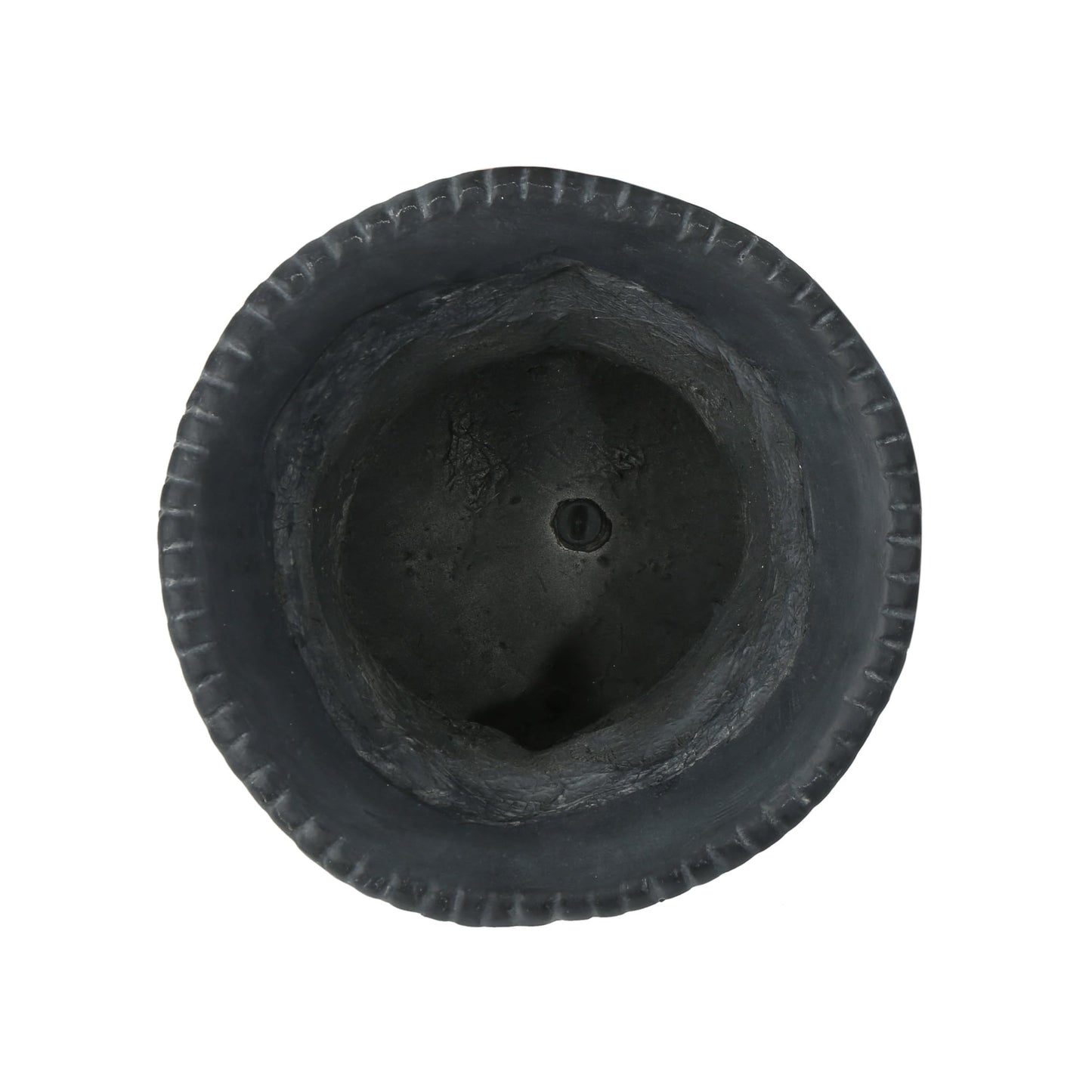 Gubaiao Antique Black Magnesium Oxide Urn Planter, Elegant Decorative Outdoor Garden Patio or Indoor Vase, Ready to Use, 17.3L x 17.3W x 24H Inches
