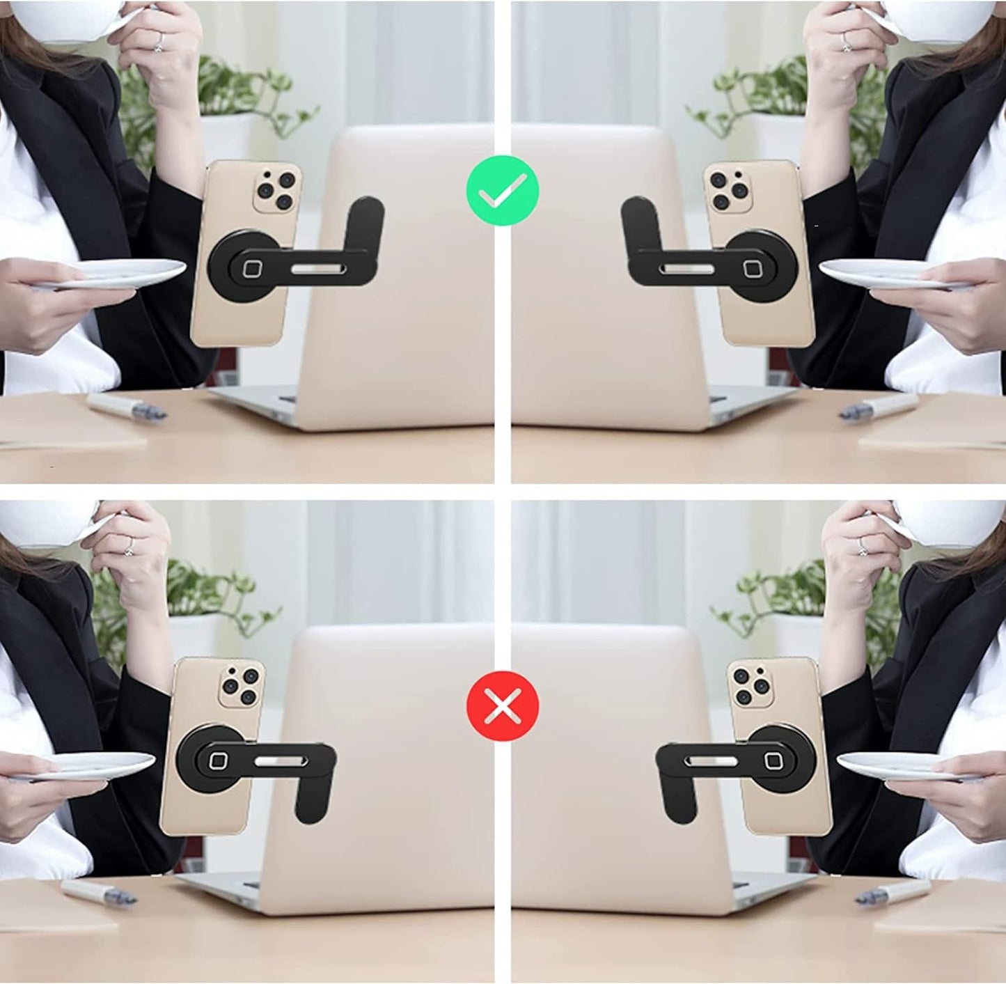 Aporia International +12 Aporia - Compatible with MagSafe iPhone Side Mount Holder for Laptop Computer EV Monitor