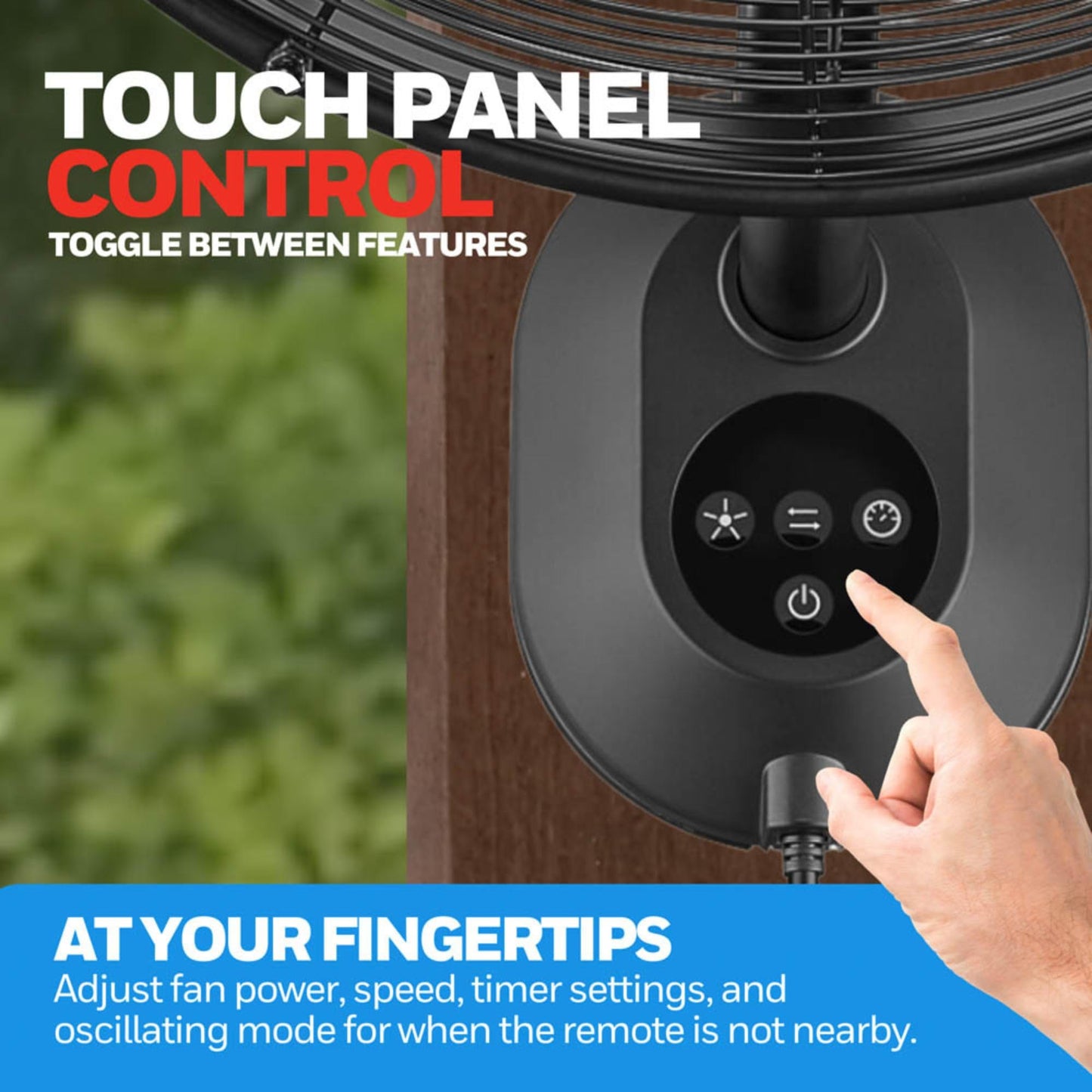 Honeywell Wall Fan, Oscillating Outdoor Wet-Rated Cooling Unit with Remote, Matte Black - Powerful Airflow for Patios, Garages, or Workshops