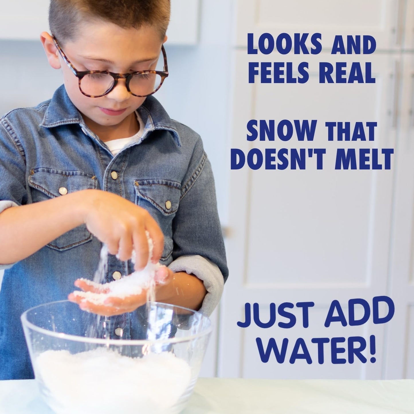 Snow in Seconds Instant Snow - 3 Pack of Artificial Snow | Makes 1 Gallon of Fake Snow Each