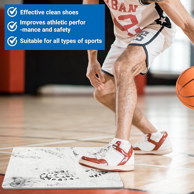 UNIFAMILY Basketball Sticky Mat 17x13 in with 180pcs Shoe Sticky Pad Grip for Basketball Shoes, Anti Slip Sticky Mat for Basketball Shoes, Courtside Traction Mat Basketball Shoe Sticky Mat