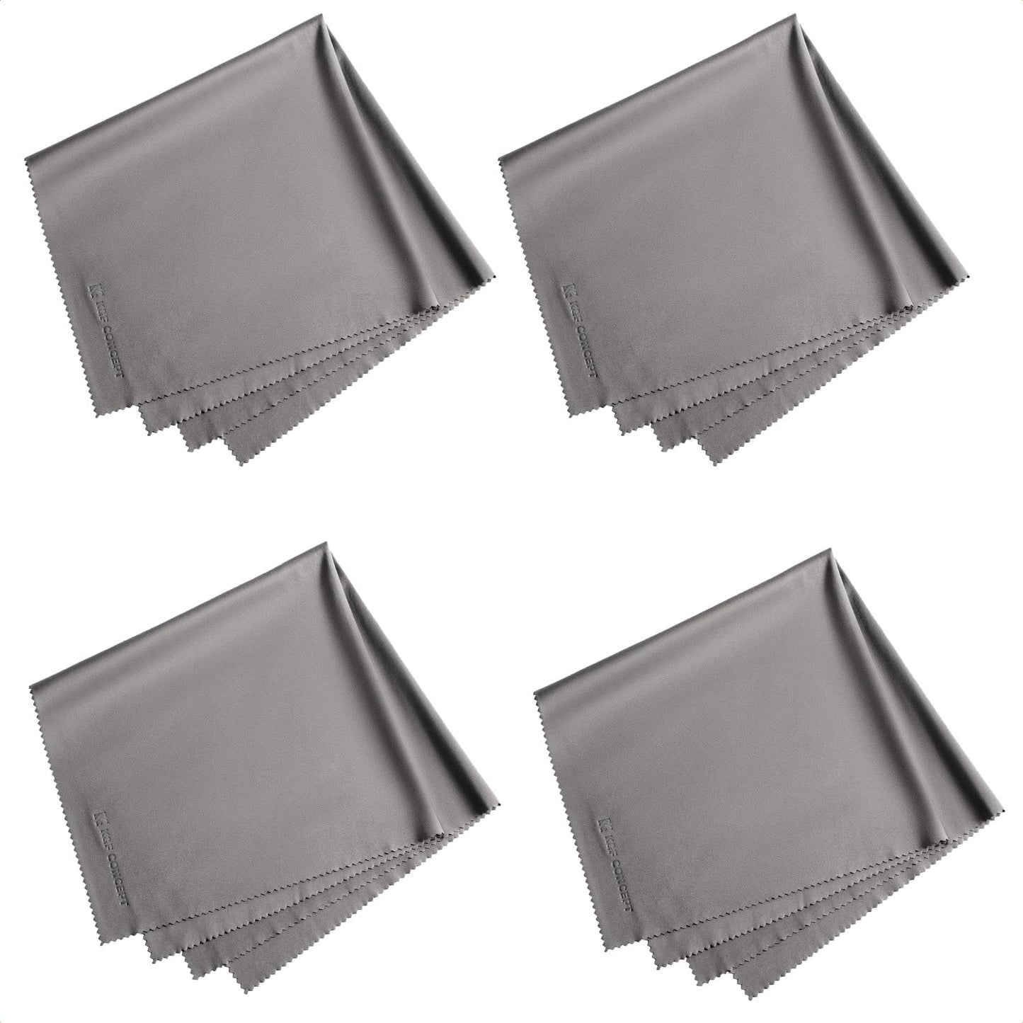K&F CONCEPT 4 Pack 16''x16'' Extra Large Microfiber Cleaning Cloths, Oversized Microfiber Cloths for TV Screen
