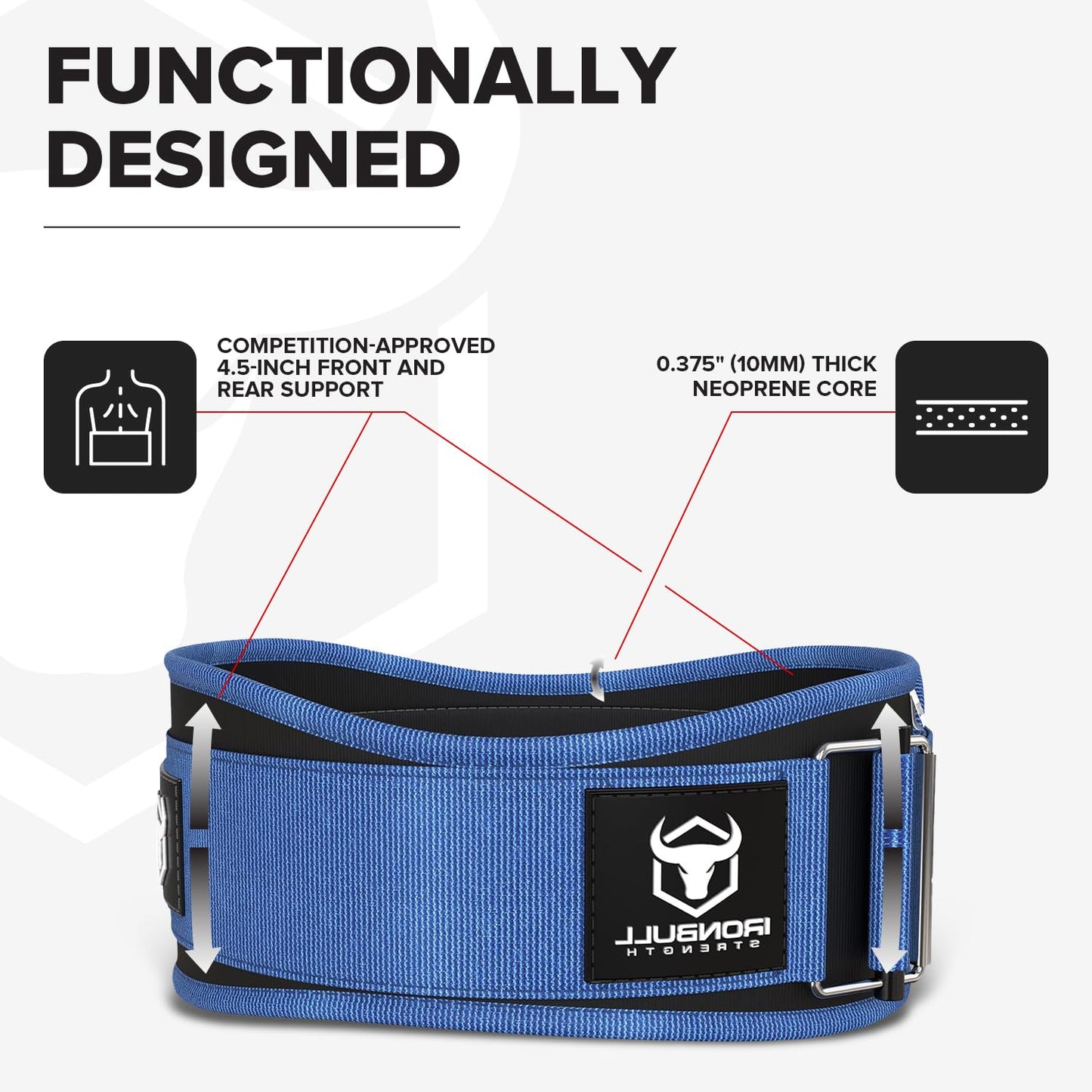 Weight Lifting Belt for Men and Women,Performance Auto-Locking Weightlifting Belt for Cross Training, Functional Fitness,Squats and Deadlift Contoured Weight Belts (Medium, Navy Blue)