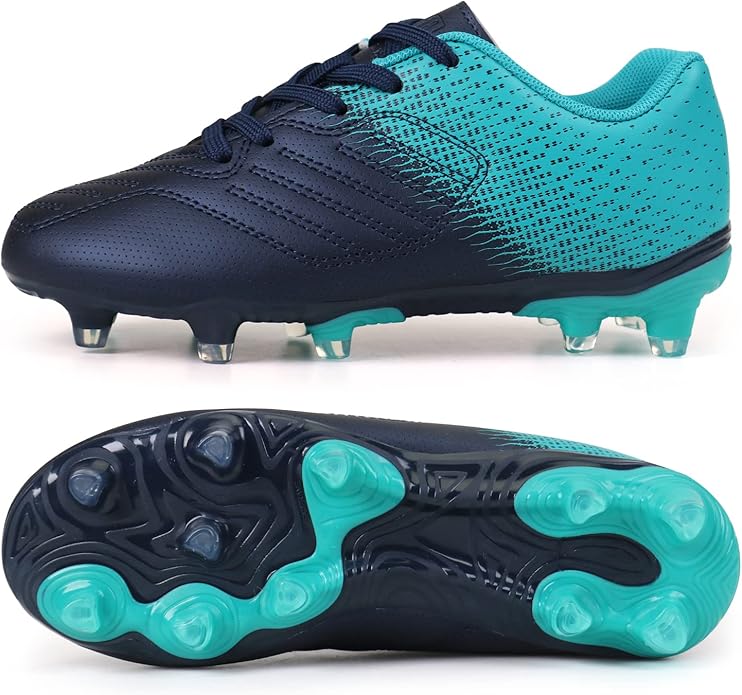 brooman Kids Soccer Cleats Boys Girls Athletic Outdoor Football Shoes