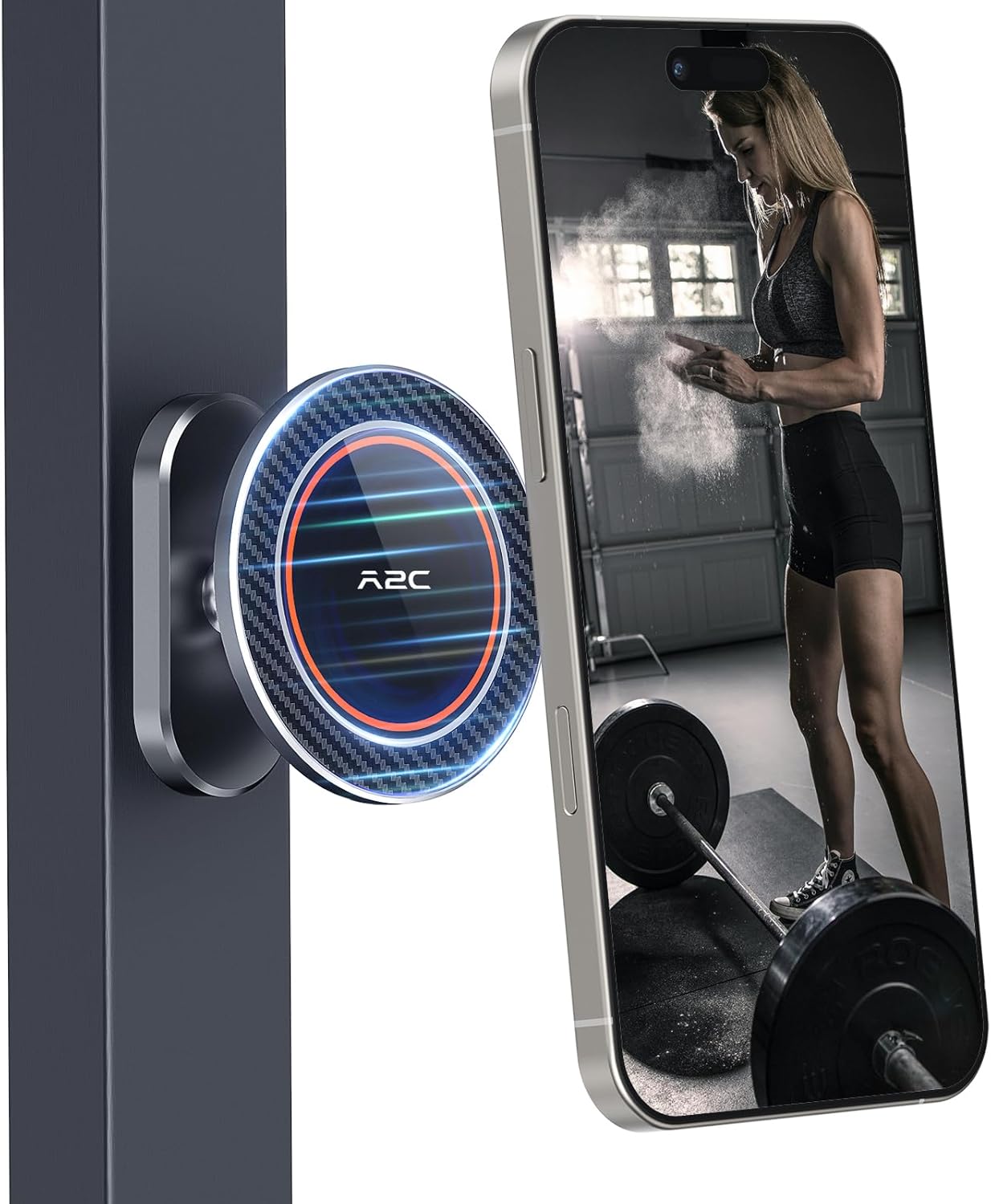 A2C N54 17 16 15 14 13 12 All-Metal Gym Magnetic Phone Holder for MagSafe,High-End Workout Essentials for Men