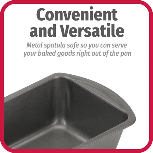 GoodCook Nonstick Loaf Pan - Heavy-Duty Steel Bakeware with Easy-Clean Coating | 8 x 4-Inch, Gray