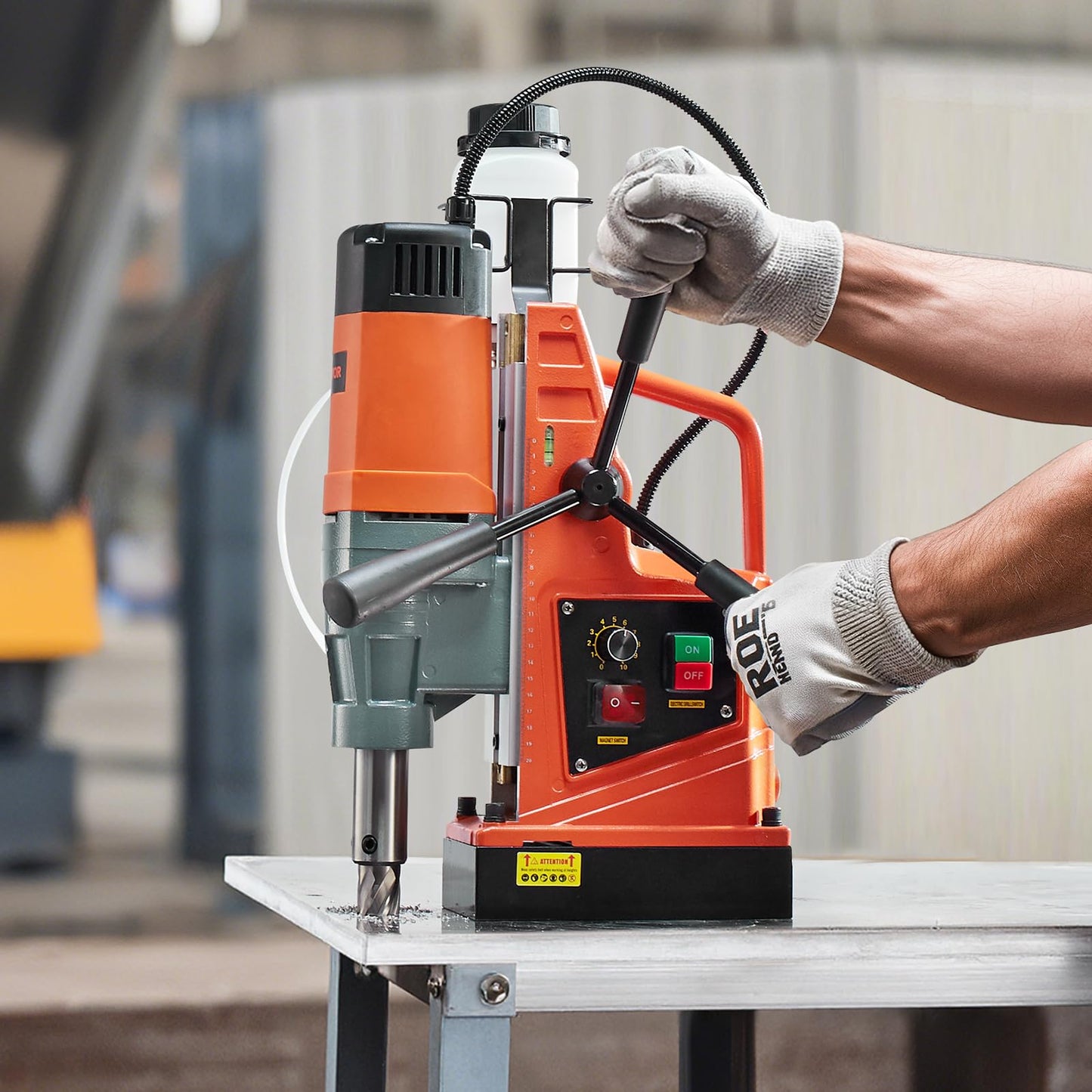 VEVOR Mag Drill Press, 1550W 2" Boring Diameter, 2922lbf Power Magnetic Drill, 500 PRM, 10-Speed, Electric Drilling Machine for Metal Surface, Industrial and Home Improvement