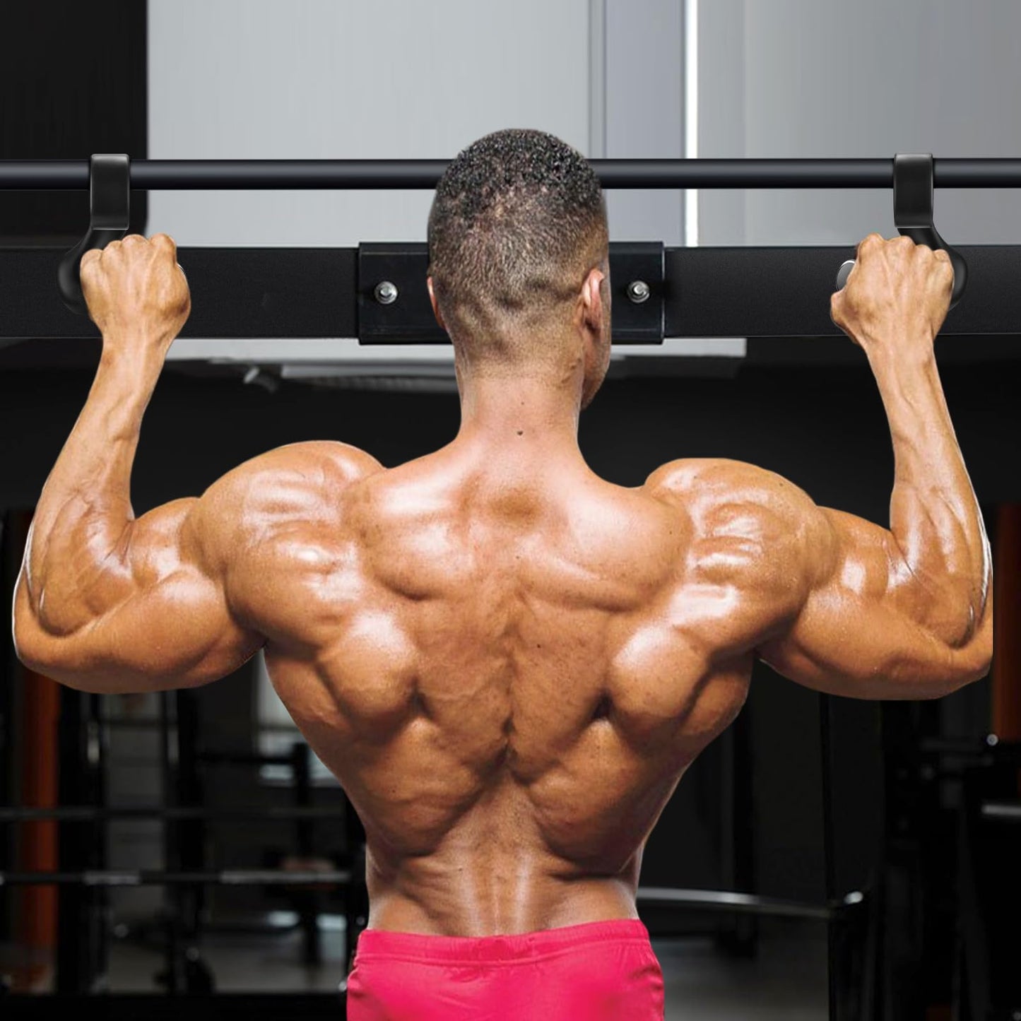 Rolitwils Neutral Grip Pull Up Handles - Heavy Duty Multi-Purpose Handles for Pull Ups & Deadlifts - Ergonomic Workout Handles & Exercise Machine Attachments with Premium Grips
