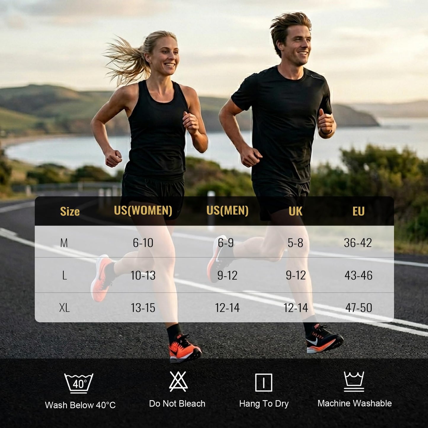 SukModen Copper Ankle Compression Socks for Men and Women (6 Pairs), Breathable Arch Support Short Running Socks