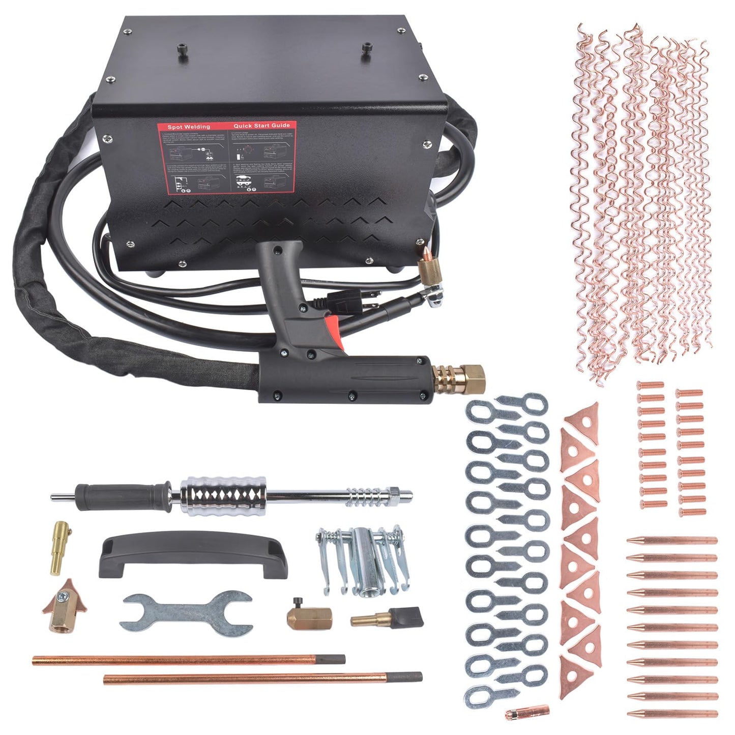 Mixizap Stud Welder Dent Repair Kit, 110V 3500W Spot Welder Dent Puller Machine, Auto Body Dent Removal Tool with 6 Welding Modes, Auto & Manual Dual Mode for Car Dent Repair