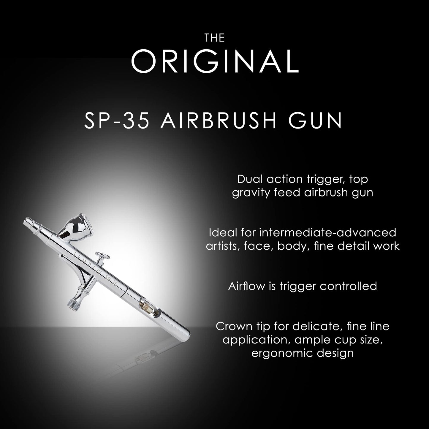 TEMPTU S-One Premier Airbrush Kit: Advanced Airbrush Makeup Set for Professionals | Includes S/B Silicone-Based Foundation Starter Set and Airbrush Cleaning Kit | For Face & Body