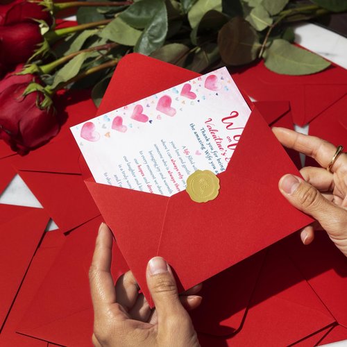 Beixian Valentines Day Cards Gifts for Wife from Husband, Unique Wife Valentines Day Gifts for Her -8x5.3 Inches, Double-Sided
