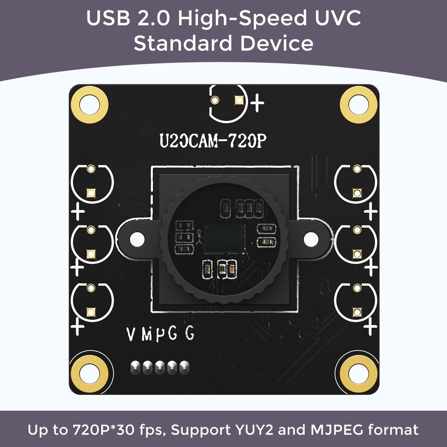 InnoMaker 720P USB 2.0 UVC Camera with 120° DFOV for Raspberry Pi, Jetson Nano, Embedded Hardware - Support Windows, Linux, Mac OS, Android