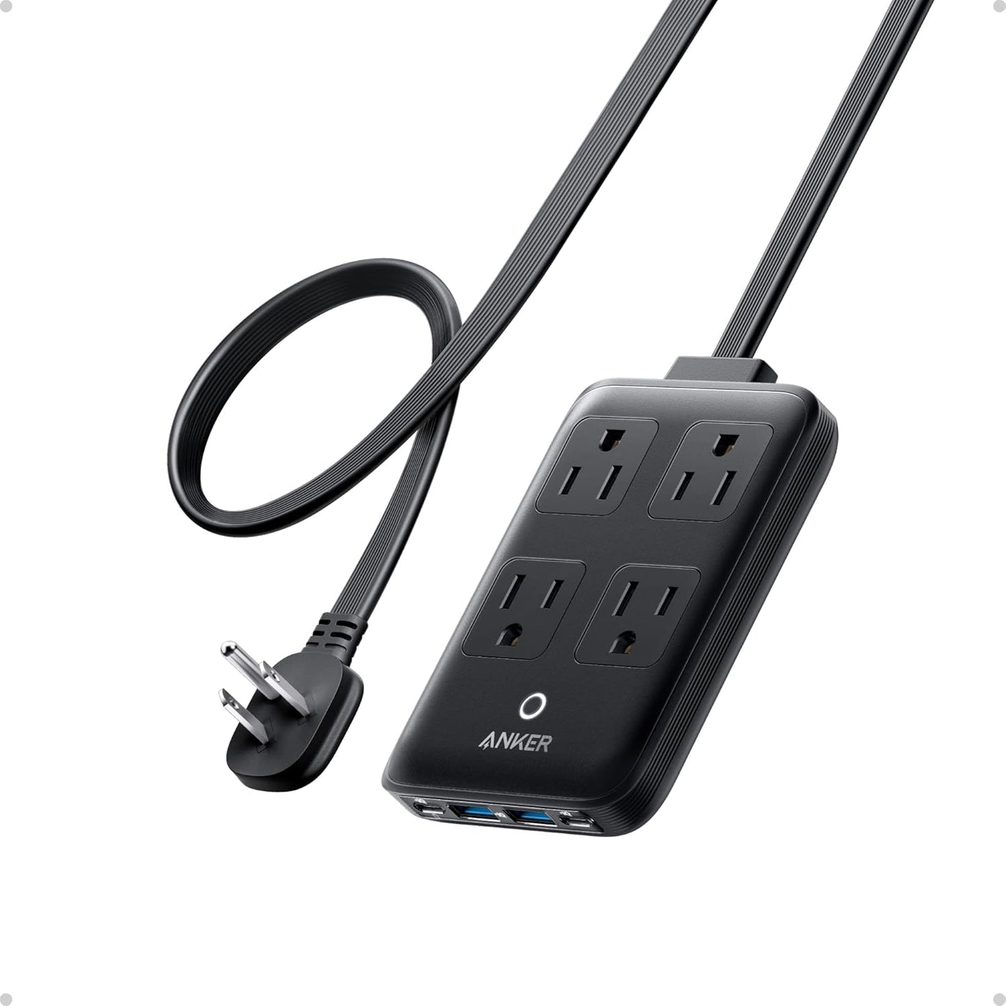Anker 20W 8-in-1 15/14 5 4 2 2 Charging Station, Max USB-C Power Strip for iPhone and MacBook Air/Pro, ft Thin Cord