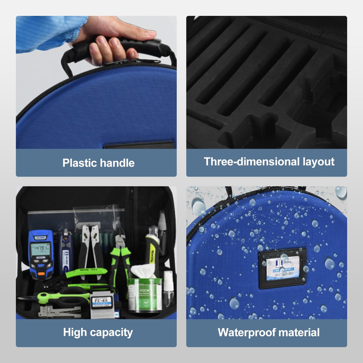 Optical Fiber ToolKit JFH-63D FTTH Loss Tester Kit Optical Power Meter OPM-22 + Visual Fault Locator VFL-22M+Miller Stripper+Fiber Cleaver FC-6S+Kevlar Scissors KS-K2+50pieces SC UPC Fast Connectors
