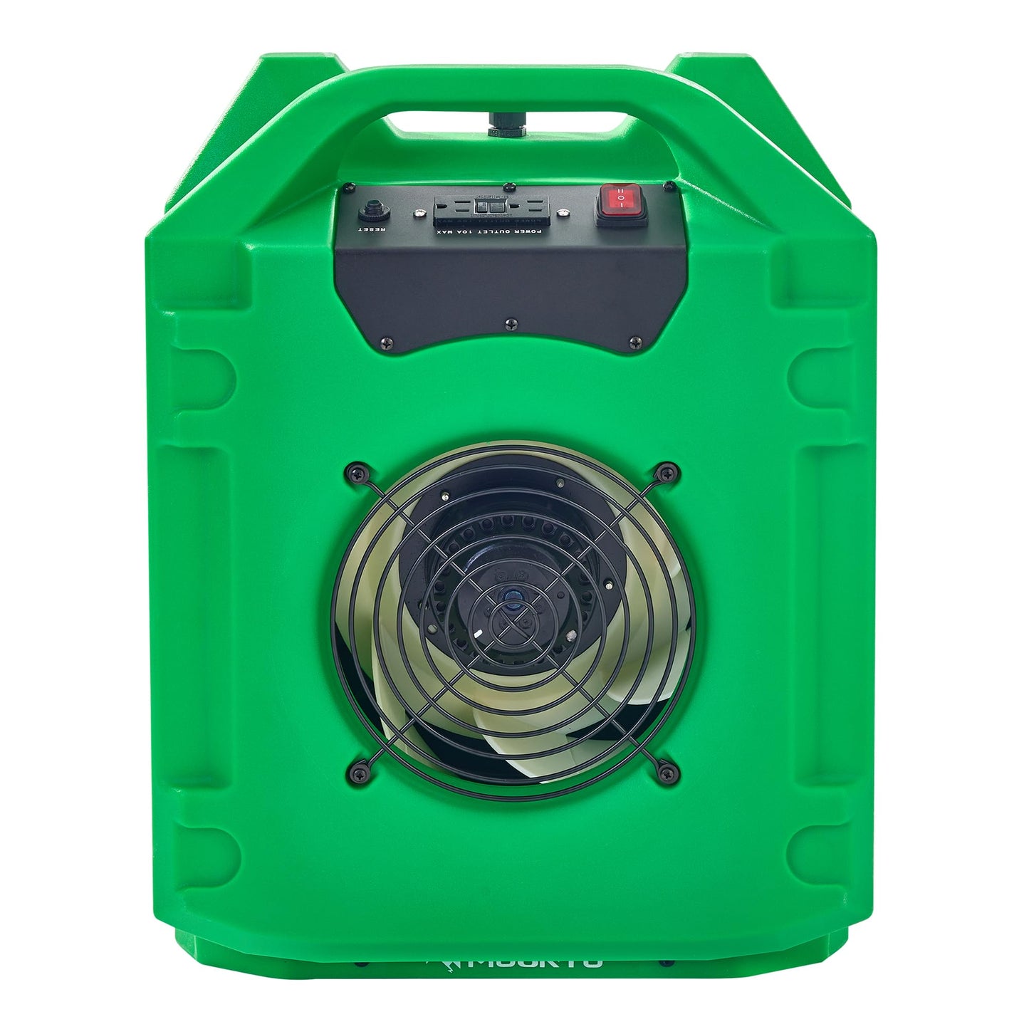 MOUNTO 1/4 HP 1200 CFM Low Profile Air Mover, 2-Speed Carpet Dryer Floor Fan with Dual GFCI Outlets, Stackable Lightweight Blower for Water Damage Restoration (Green)