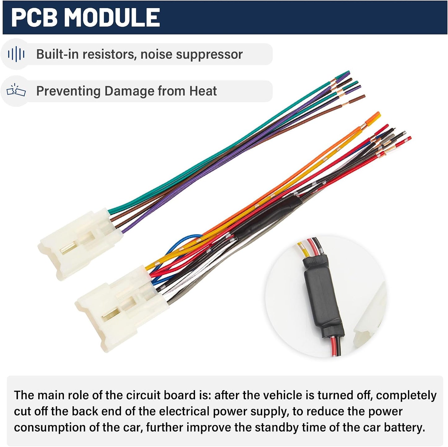 2006-2018 1998-2019 4Runner RED WOLF Car Radio Wiring Harness Built-in Resistors Protect Vehicles Battery Replacement