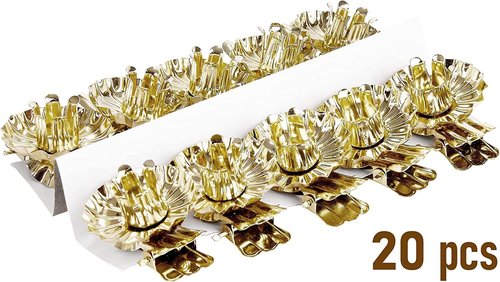 BRUBAKER Tree Candles - Vintage Champagne Holders & 20 Pack of 3¾ x ½ Inch Christmas Candles