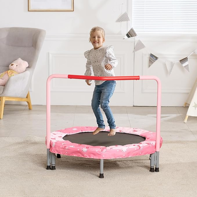 VEVOR 3FT Trampoline 36" Indoor/Outdoor for Toddlers, Foldable Mini Baby With Foam Handle, Recreational Birthday Gift